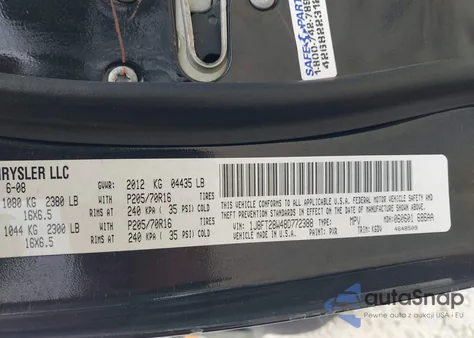 2008 Jeep Patriot Sport из США, поврежденный, VIN 1J8FT28W48D772388